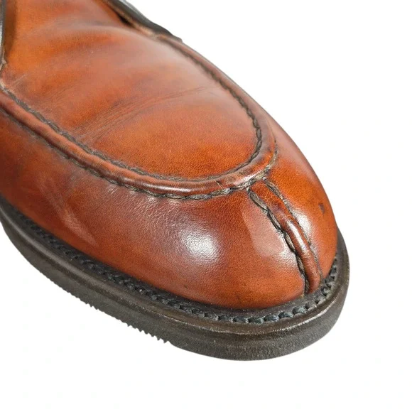 Allen Edmonds Cornell Monk Strap Shoes Mens 8.5 Narrow Split Toe Brown Leather Oxfords & Derbys